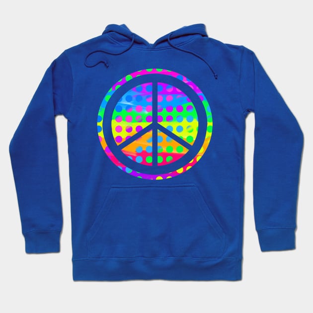 Trendy Pop Art Peace Sign Hoodie by AlondraHanley